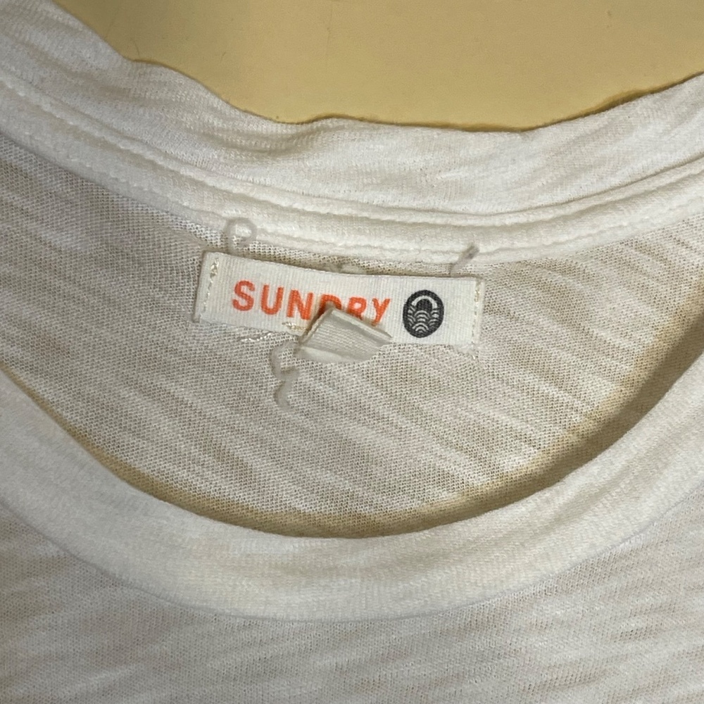 Sundry White Almost French Tee - Picture 5 of 8